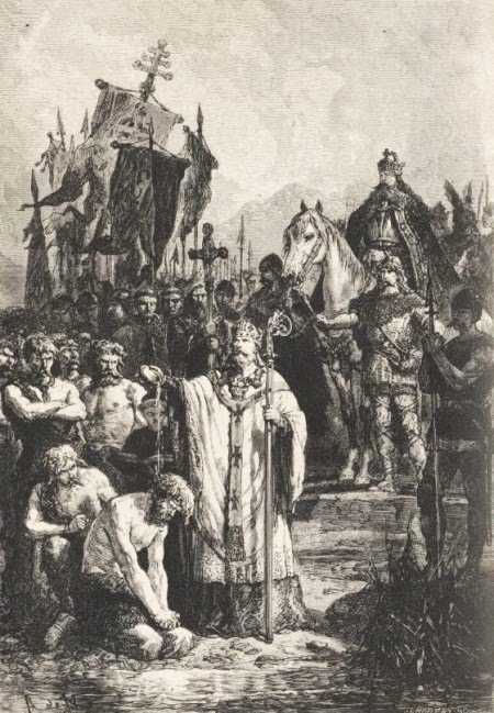 Crusading Bishop Anthemius with Charlemagne